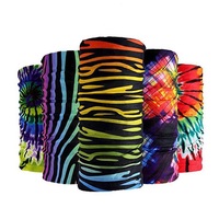 Foulard de sport multifonctionnel avec logo imprimé personnalisé Crâne cache-cou Bandeau noir Bandana Polyester blanc uni sans couture pour l'extérieur