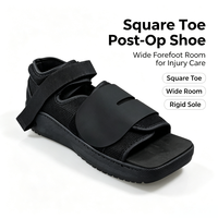 Chaussure post-opératoire universelle OEM personnalisable à bout carré en maille avec semelle extérieure en TPR pour fixation post-opératoire du pied (gauche et droite)