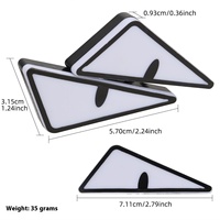 Universal LED Devil Eyes Systèmes d'éclairage de moto 6000K Température de couleur Cross-Border Triangulaire Plaque d'immatriculation Vis Lumière