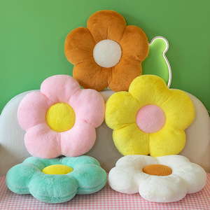 Coussin de siège à motif floral tournesol en peluche, rembourrage en coton PP, personnalisable pour bureau et voiture - Vente en gros - Product Image 2