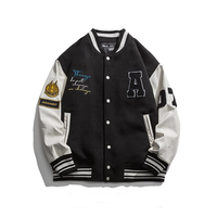 Nouveau design de vestes d'université lâches patchs en chenille Letterman College Bomber de baseball vestes pour hommes