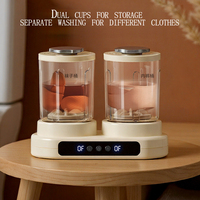 Nouvelle machine à laver magique à double seau pour chaussettes Mini laveuse à chargement par le haut pour sous-vêtements Aucune installation requise