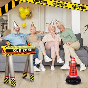 Barricade gonflable en PVC et cône de signalisation pour fête - Imperméable et léger - Product Image 4