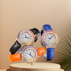 Reloj de pulsera de cuarzo de alta calidad para mujer, lujoso, deportivo, resistente al agua, con correa de cuero retro y función de cronómetro. - Product Image 4