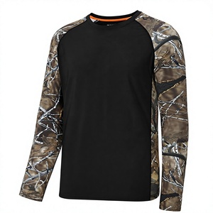 เสื้อเชิ้ตแขนยาวลายพรางสำหรับผู้ชาย เสื้อยืดแบบแห้งเร็วสำหรับการล่าสัตว์ เสื้อยืดแทคติคอล สกรีนโลโก้ได้ เสื้อผ้าสำหรับกิจกรรมกลางแจ้ง - Product Image 1