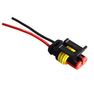 2 Pin Way su geçirmez elektrik konnektörü adaptör fiş W/tel AWG otomobil araç motosiklet - Product Image 3
