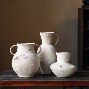Vase en poterie rustique fait main, céramique <span class=keywords><strong>japonaise</strong></span> vintage en grès, idéal <span class=keywords><strong>pour</strong></span> fleurs séchées, décoration de salon, <span class=keywords><strong>chambre</strong></span> ou bureau - Product Image 3