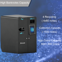 Máquina de Reciclaje de Efectivo de Escritorio, Gran Capacidad, Alta Seguridad, Gestión Automatizada de Pagos en Efectivo para Puntos de Venta Minoristas