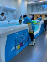 Piscine pour bébé de qualité supérieure faite à la main, collection contemporaine de baignoires pour bébés nickelées pour les concepts de pépinière et le spa de maison design