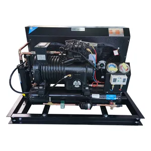 8HP water cooled condensing unit selects conventional piston compressor and R410a refrigerant