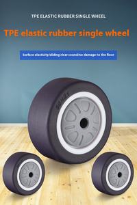 Performa OEM anpassbare 1-2 Zoll TPR Silent Single Wheel Weich gummi rollen mit Lagers chwenk platte - Product Image 3