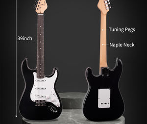 Guangzhou instrumentos musicales precio de fábrica del logotipo del OEM buena calidad <span class=keywords><strong>mano</strong></span> izquierda ST <span class=keywords><strong>guitarra</strong></span> eléctrica - Product Image 6