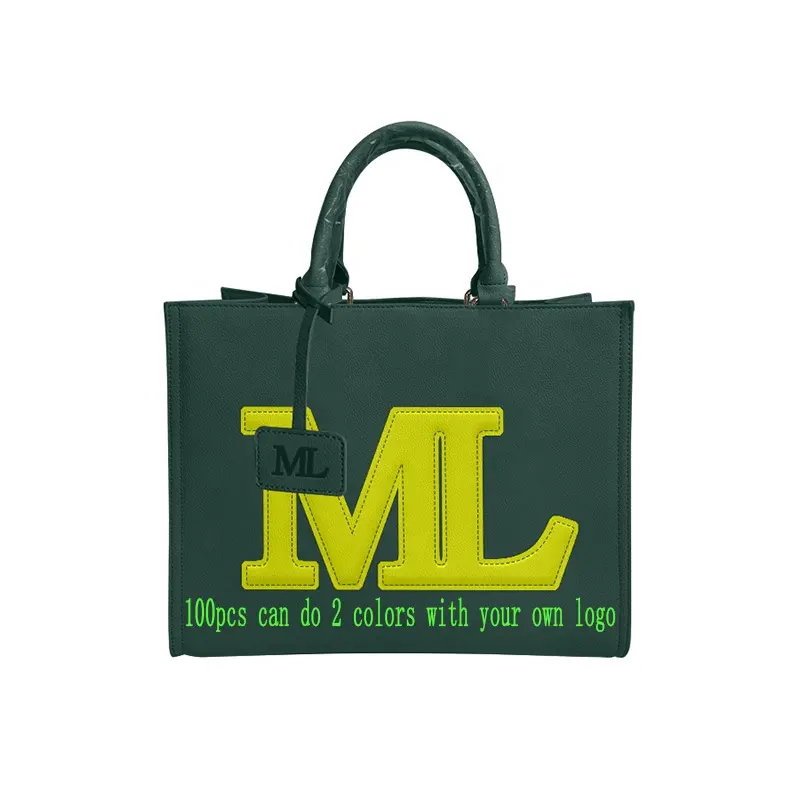 Hot Small Vegan Leather Hand Bags For Women Ladies Tote Bags With Custom Printed Logo