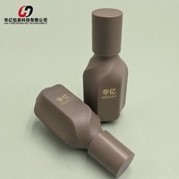 Flacon cosmétique unique et irrégulier en HDPE de 100 ml, flacon à bouchon à vis à surface mate pour l'emballage de liquides capillaires et corporels, personnalisation OEM