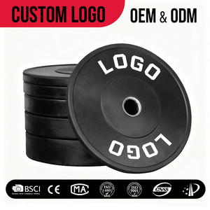 Rising Fitness Factory Vente en gros Home Gym Portable Noir Logo personnalisé 5-25 KG 10-55 LB Fer En Caoutchouc Barbell Pare-chocs Plaque de poids - Product Image 4