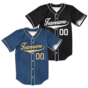 Venta al por mayor de camisetas de béisbol para hombre lisas Jersey sublimación personalizada jersey de béisbol de softbol en blanco