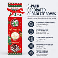 Coffret Cadeau de Noël 3 Bombes Chocolat Chaud Guimauves et Billes de Cacao Fondantes – Confiserie Festive Nouveauté