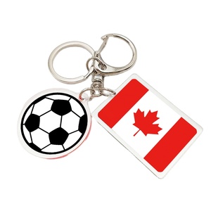 Porte-clés personnalisé avec drapeaux du Brésil, cadeau pour femmes et hommes, décoration extérieure, porte-clés avec drapeau national du Brésil et ballon de football - Product Image 5