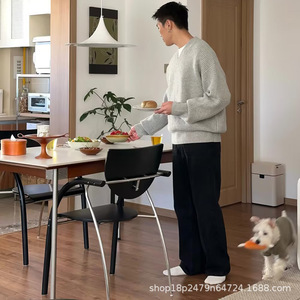 Fauteuil design de style nordique pour salon, avec rembourrage en mousse, minimaliste, décontracté, rétro - Product Image 2