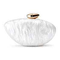 Pochette de soirée de luxe en acrylique en forme de balle pour femme, pochette minimaliste pour rouge à lèvres, idéale pour mariage et fête, vente en gros