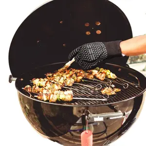 Deyan isıya dayanıklı eldiven barbekü fırın yanmaz mutfak fırın için 800 derece silikon jel kaymaz