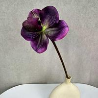 Fleur artificielle réaliste en EVA de haute qualité, modèle Paphiopedilum, pour la décoration florale de salles d'exposition et la décoration intérieure d'orchidées
