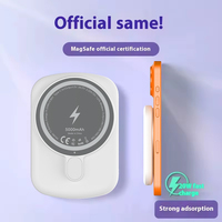 Chargeurs sans fil magnétiques en gros 5000mAh Banques d'alimentation Sortie haute vitesse 15W Alimentation sans fil portable Téléphone mobile