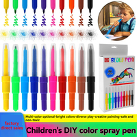 Ensemble de stylos aquarelles à air comprimé pour enfants, couleurs vibrantes, marqueurs à pulvérisation avec emballage personnalisé