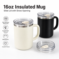 Taza de Café de Acero Inoxidable de Doble Pared de 473 ml, OEM ODM, Logotipo Personalizado, Color, Material y Empaque para Pedidos al por Mayor
