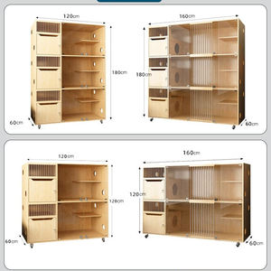 Tempo limitado <span class=keywords><strong>Cat</strong></span> Cabinet Venda quente grande luxo madeira maciça <span class=keywords><strong>Cat</strong></span> Villa casa estilo moderno Pet Hotel gaiola para gatos para Pet Shops - Product Image 3