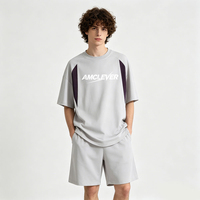 T-shirt de sublimation vierge pour homme AMLClever de haute qualité, en nylon à séchage rapide, personnalisable avec logo, idéal pour le sport estival (vente en gros)