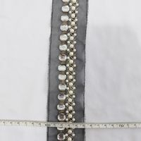 Perles à motif en strass de cristal Gillian, rondes à 12 facettes, chaîne en dentelle pour vêtement, à coudre, à dos plat, thermocollantes