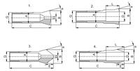 Mandrin de serrage Schaublin W20/W25 en acier de haute précision 0,005 mm avec embout allongé