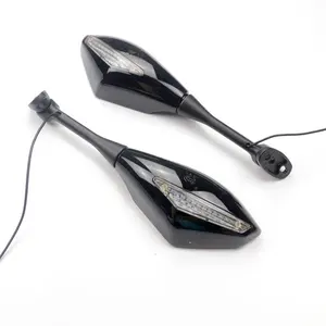 ホンダCBR600F1/F2/F3/F4/F4i用LEDターンシグナルライト付き卸売2個オートバイリアビューミラー