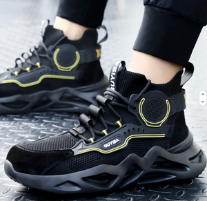 Chaussures de sécurité respirantes à embout d'acier, anti-perforation, avec tige en tricot, semelle intermédiaire en TPU et semelle extérieure en EVA/PVC – Meilleures ventes - Product Image 2