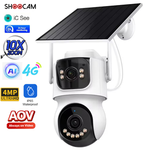 Cámara Solar PTZ 10X AOV 4MP para Exteriores, Grabación 24/7, Detección Humana, Audio Bidireccional, ICsee, Cámaras de Seguridad con Doble Lente y Energía Solar - Product Image 5