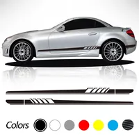 2 Pcs Autocollant de jupe de porte latérale en vinyle pour Mercedes Benz SLK Class R170 R171 R172 SLK55 AMG SLK200 250 Accessoires