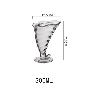 แก้วทรงเปลือกหอย <span class=keywords><strong>HR</strong></span> Glassware รุ่นแฟนซี โมเดิร์น สำหรับใส่ไอศกรีม มิลค์เชค ขนาด 350 มล. เหมาะสำหรับงานปาร์ตี้ งานแต่งงาน ร้านอาหาร - Product Image 2