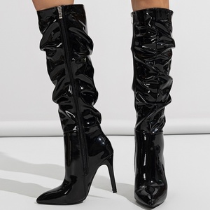 Botas De Mujer Fashion 2025 Winter Heels Ladies High Quality Stiletto Zip <b>Boots</b> for Women - Product Image 5