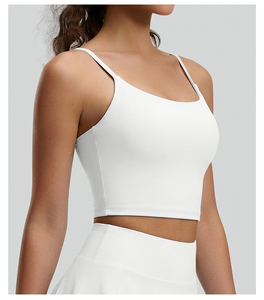 Reggiseno sportivo senza cuciture da donna con logo frontale, ad asciugatura rapida, traspirante, con <span class=keywords><strong>fascia</strong></span> ad alto sostegno per corsa, palestra ed esercizio fisico - Product Image 6