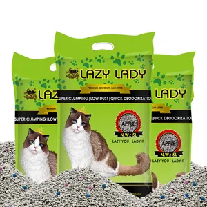 OEM Factory Supply dust free strong clumping cat litter arena para gato colorful ball shape Premium bentonite cat litter sand