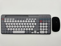 Clavier sans fil mince et personnalisé, double mode OEM, couleurs mélangées, avec support pour ordinateur portable, pour ordinateur de bureau et ordinateur portable.