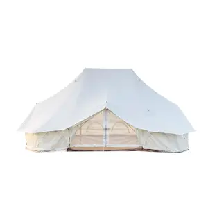 대용량 900D 옥스포드 벨 텐트 황제 글램핑 유르트 파티 피크닉 레저 주말을위한 사계절 텐트