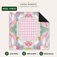 Tapis de Mahjong pour Soirée de Jeu de Thanksgiving – Housse de Table en Caoutchouc Silencieuse, Antidérapante et Imperméable Personnalisée pour Fêtes Familiales