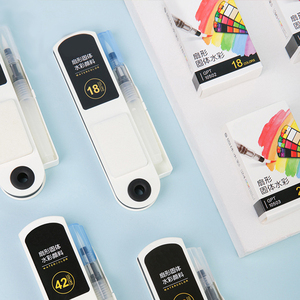 ชุดสีน้ำหลากสี18/24/36/42สีเม็ดสีหมุนได้สีทึบพร้อมปากกาหมึกซึมและฟองน้ำ - Product Image 5