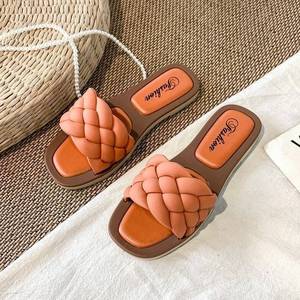 Scarpe da <span class=keywords><strong>donna</strong></span> Casual da spiaggia estive all'ingrosso <span class=keywords><strong>eleganti</strong></span> da <span class=keywords><strong>donna</strong></span> sandali aperti pantofole con elemento antiscivolo fettuccia fantasia - Product Image 3