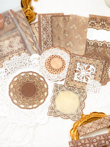 Paquete <span class=keywords><strong>de</strong></span> 40 Piezas <span class=keywords><strong>de</strong></span> Papel Decorativo Serie Sueño Secreto, Encaje Vintage, Hojas Sueltas, Pegatinas Decorativas DIY, 8 <span class=keywords><strong>Tipos</strong></span> - Product Image 4