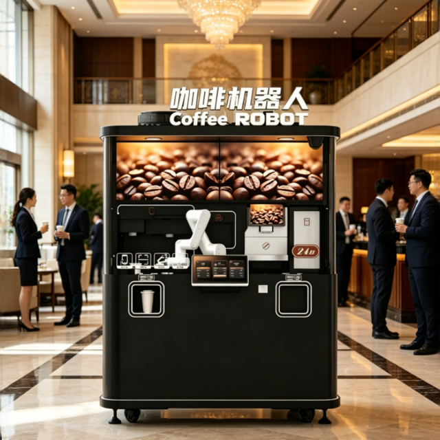 Commercial Robot Barista Latte Art Machine AI Intelligent Semi-automatic Vending Machine Metal Coffee Robot Commercial Use SDK