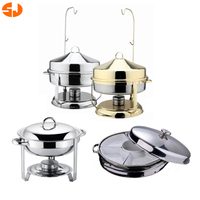 Prix d'usine 6L 9L chauffe-plats en or pour la restauration chauffe-plats pour buffet moins cher