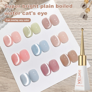 <span class=keywords><strong>Esmalte</strong></span> <span class=keywords><strong>de</strong></span> <span class=keywords><strong>Uñas</strong></span> Gel Cat Eye con Cuentas <span class=keywords><strong>de</strong></span> Vidrio, <span class=keywords><strong>Gris</strong></span> con un Toque <span class=keywords><strong>de</strong></span> Blanco, Gel Líquido Cat Eye con Partículas Magnéticas Microfinas - Product Image 3